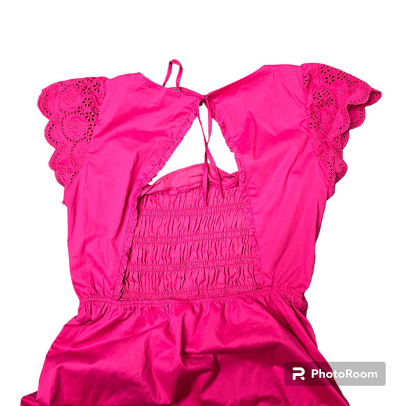 Jason Wu Hot Pink Cutout Open Back Midi Dress - Picture 7 of 8